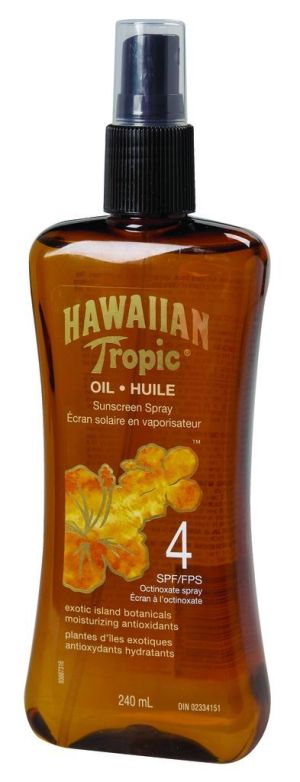Hawaiian Tropic Oil Sunscreen Spray Spf 4