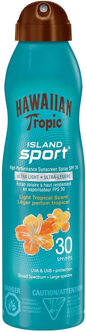 Hawaiian Tropic Island Sport Clear Spray Sunscreen Spf 30