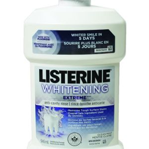 Listerine Healthy White Vibrant Anti-cavity Rinse In Clean Mint Oral Hygiene