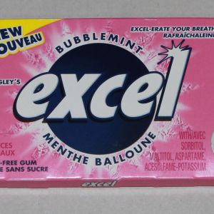 Excel Bubblemint Gum 12 Piece Confections