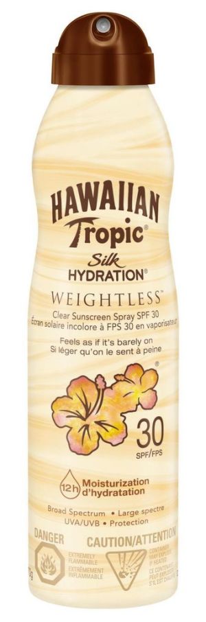 Hawaiian Tropic Silk Hydration Weightless Sunscreen Spray, Spf 30
