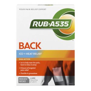 Rub A-535 Dual Action Back Patch 4 Pack Topical