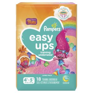 Pampers Trolls Easy Ups Training Underwear Girls – 6 (4t-5t) Baby Diapers and Wipes
