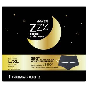 Always Zzz Overnight Disposable Period Underwear Size L Feminine Hygiene
