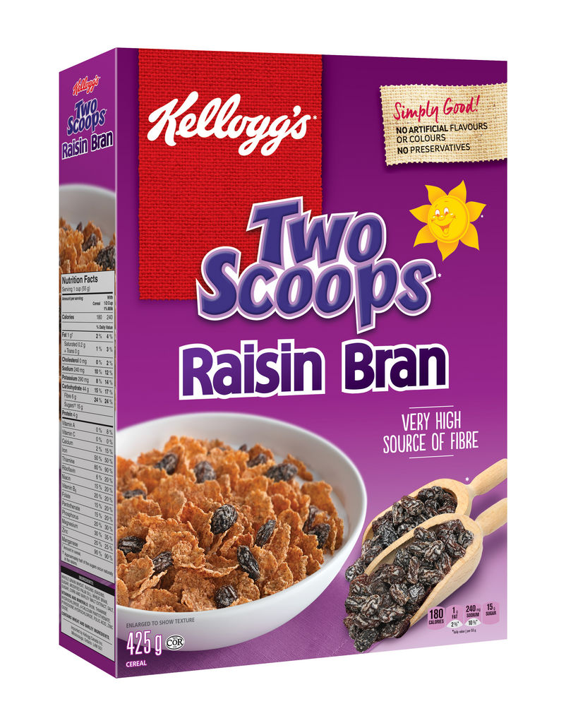 Kellogg’s Two Scoops Raisin Bran Cereal 425g – CTC Health