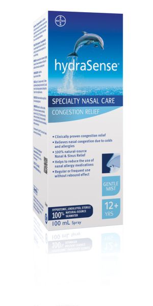 Hydrasense Hydrasense Congestion Relief Nasal Spray, Specialty Nasal Care, Fast Relief Of Nasal Congestion, 100% Natural Source Seawater, Preservative