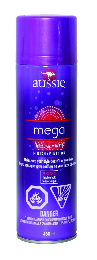 Aussie Mega Strong Hairspray With Jojoba & Sea Kelp Styling Products, Brushes and Tools