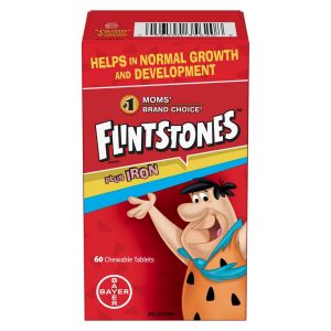 Flintstones Flintstones Plus Iron Chewable Multivitamin For Kids, Helps With Normal Growth And Development 60.0 Tab Vitamins And Minerals