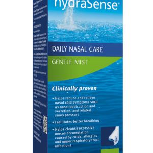 Hydrasense Hydrasense Gentle Mist Nasal Spray, Daily Nasal Care, Fast Relief Of Nasal Congestion, 100% Natural Source Seawater, Preservative-free, 210 Nasal Rinses, Sprays and Strips