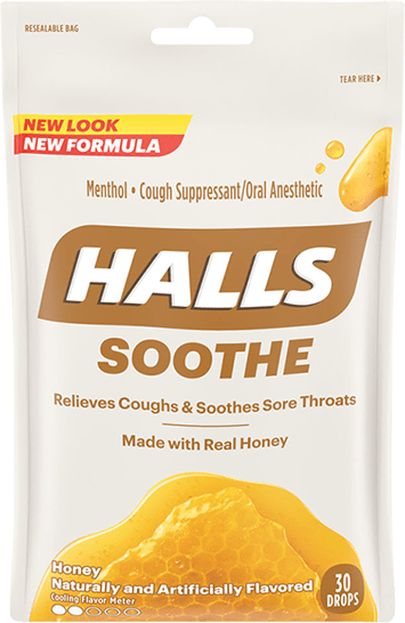 Halls Bag Lozenges Mentho-lyptus Honey