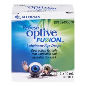 Refresh Optive Fusion Lubricant Eye Drops Dual Pack Eye Preparations