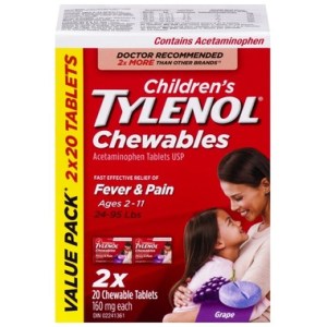 Tylenol Children's Chewable Tablets Grape Bonus Size
