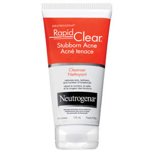 Neutrogena Rapid Clear Stubborn Acne Facial Cleanser, Benzoyl Peroxide Acne Treatment Face Wash 125ml Acne Treatments