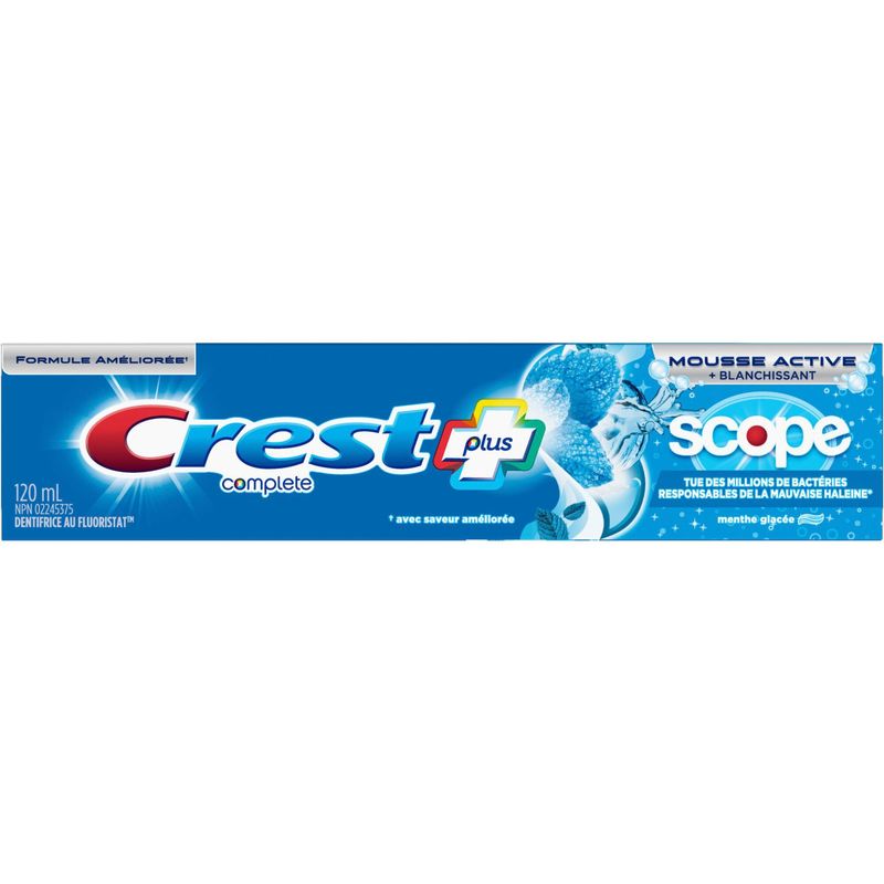 Crest Complete Whitening Plus Scope Cool Peppermint Toothpaste 120 Ml