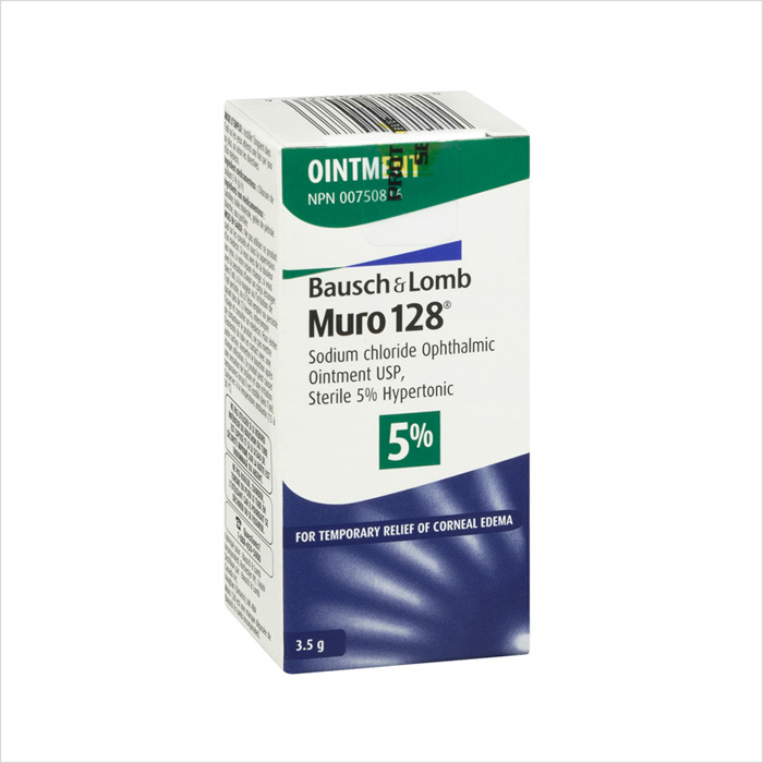 Bausch & Lomb Muro 128 Sterile Ophthalmic 5% Ointment .12 Oz Eye Preparations