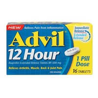 Advil Advil 12 Hour Tablets for Extended Pain Relief, 600 Mg Ibuprofen, 16 Count 16.0 Count Analgesics and Antipyretics
