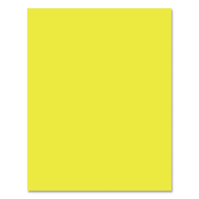 Hilroy Heavyweight 4-Ply Bristol Board - 22" x 28" - 1 Each - Fluorescent Yellow