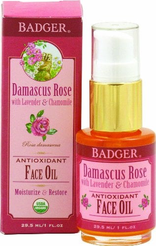 Badger Damascus Rose Face Oil 1 Fl. Oz Bottle