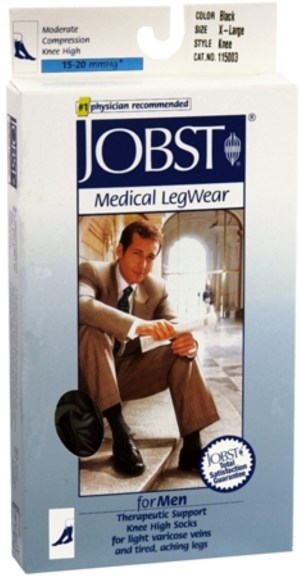 Compression Stockings X-Large Black, 2 Pairs by Jobst