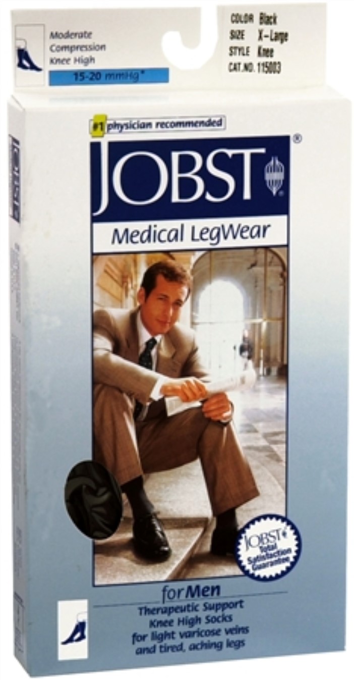 Compression Stockings X-Large Black, 2 Pairs by Jobst Compression Stocking