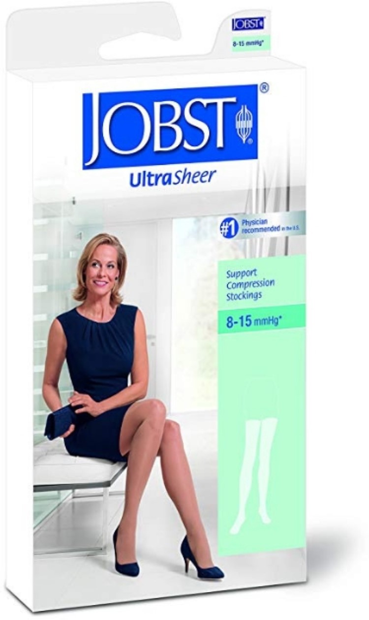 Compression Stockings JOBST UltraSheer Thigh High X-Large Beige Closed Toe – Beige 1 Pair by Bsn-Jobst Compression Stocking