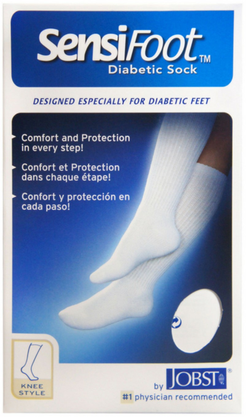 Diabetic Compression Socks Large – White 2 Pairs by Jobst Compression Stocking