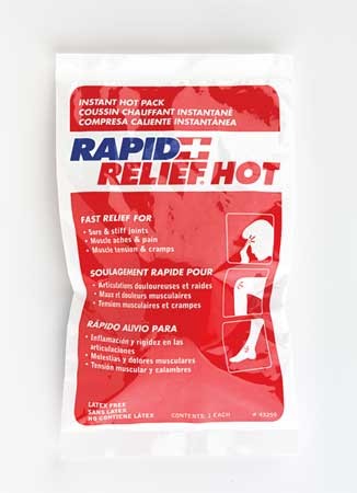 Rapid Relief Instant Hot Pack Latex Free Large 5in X 9in Ref RA43259 Hot cold Therapy