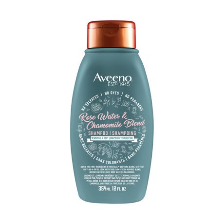 Aveeno Rose Water and Chamomile Shampoo for Sensitive & Soft 12.0 Oz Shampoo and Conditioners