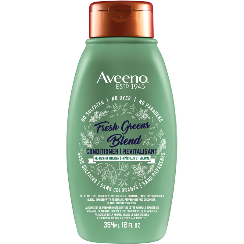Aveeno Fresh Greens Blend Conditioner for Refresh & Thicken 12.0 Oz Shampoo and Conditioners