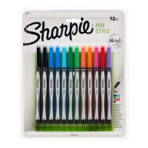 Sharpie Pens  Felt Tip Pens  Fine Point (0.4mm)  Assorted Colors  12 Count