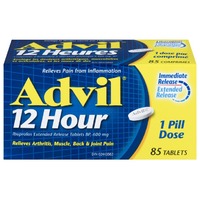 Advil Advil 12 Hour Tablets for Extended Pain Relief, 600 Mg Ibuprofen, 85 Count 85.0 Count Analgesics and Antipyretics