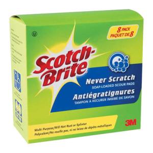 Scotch-Brite Soap-loaded scour pads 8PK