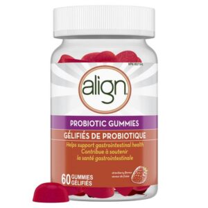 Align Align Probiotic Strawberry Flavour 60ct Gummy, #1 Recommended Probiotic Brand by Doctorsâ€¡ 60.0 Count