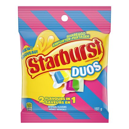 Starburst  					Candy Duos 2 Flavours in 1 (191 G) Beverages