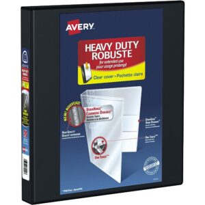 Avery - Reliure De Presentation Robuste One-touch A Anneaux En D, 1 Po, Noire