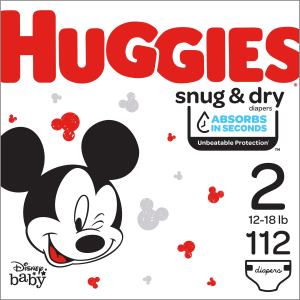 Huggies Snug & Dry Baby Disposable Diapers Super Pack - Size 2 - 100ct
