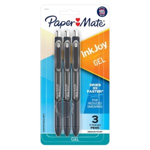 Paper Mate Ink Joy 3pk Gel Pens 0.7mm Medium Tip Black