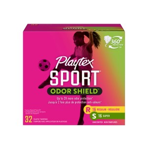 Playtex Sport Fresh Balance Multi-Pack Lightly Scented Tampons, Regular and Super Absorbency - 32 Ct