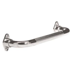 Aquasense Knurled Chrome Grab Bar with Rotating Flange, 18
