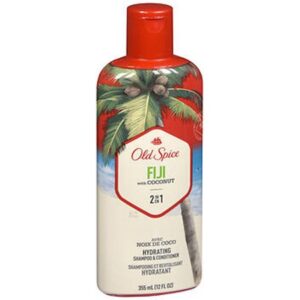 Old Spice Fiji with Coconut Men's 2 in 1 Hydrating Shampoo & Conditioner, 12 Oz