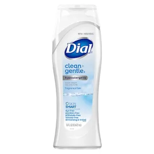 Dial Clean + Gentle Hypoallergenic Body Wash, Fragrance Free, 16 Oz