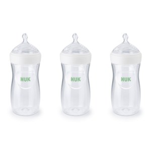 Nuk Simply Natural Bottle with Safetemp, 9-Oz, 3 Pack, 1+ Months Neutral 9Oz