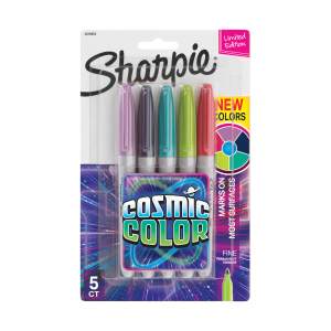 Sharpie Mystic Gems Permanent Markers  Fine Point  Gray Barrels  Assorted Ink Colors