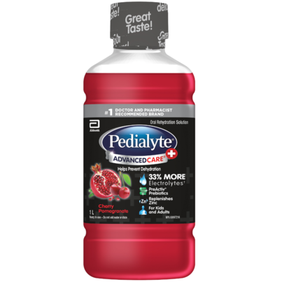 Pedialyte AdvancedCare Plus Electrolyte Rehydration Solution Pomegranate Rehydration