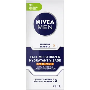 Nivea NIVEA MEN Sensitive Skin Face Moisturizer Cream with SPF 15 (75 ML) 75.0 ML