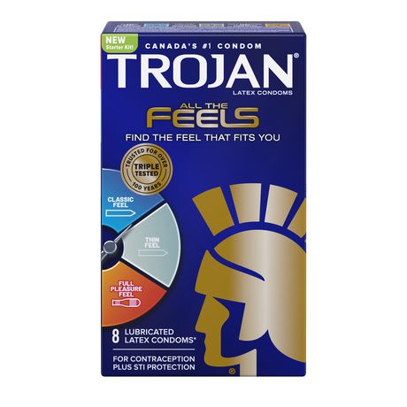 Trojan All the Feels Lubricated Latex Condoms Condoms and Contraceptives
