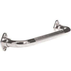 Aquasense Knurled Chrome Grab Bar with Rotating Flange, 12 Inch / 30.5 Cm 1.0 Ea