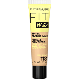 Maybelline New York Fit Me Tinted Moisturizer, Natural Coverage, Face Makeup, 118 - 1 Oz