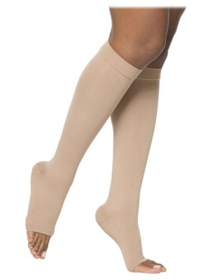 Sigvaris 862c Essential Opaque 20-30mmhg Open Toe Medium Long Crispa - 862CMLO66