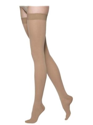 Sigvaris 30-40 MmHg Closed Toe Black Small Short Select Comfort 860 Thigh W/Grip-Top for Women - 863NSSW99